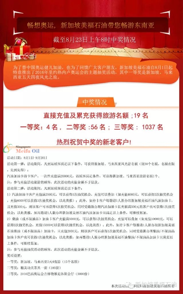 暢游東南亞中獎(jiǎng)快報(bào)！截止8月23日上午8時(shí)中獎(jiǎng)情況